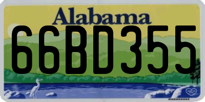 AL license plate 66BD355