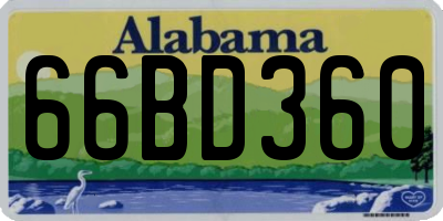 AL license plate 66BD360