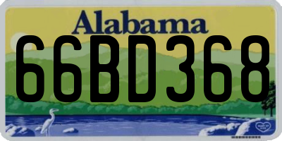 AL license plate 66BD368