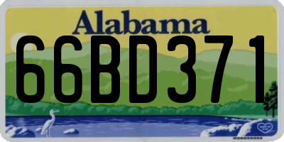 AL license plate 66BD371