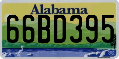 AL license plate 66BD395