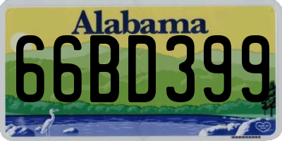 AL license plate 66BD399