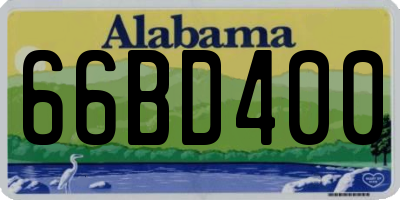 AL license plate 66BD400