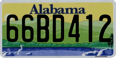 AL license plate 66BD412