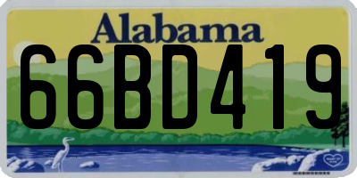 AL license plate 66BD419