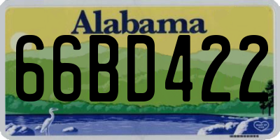 AL license plate 66BD422