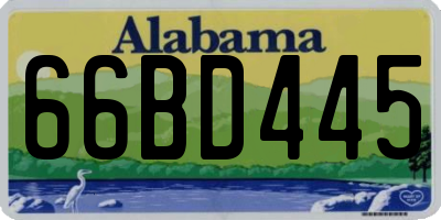 AL license plate 66BD445