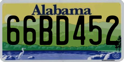 AL license plate 66BD452