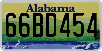 AL license plate 66BD454