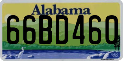 AL license plate 66BD460