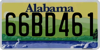 AL license plate 66BD461