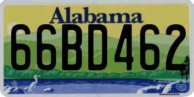 AL license plate 66BD462