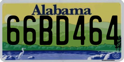 AL license plate 66BD464