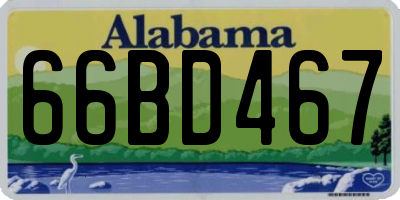 AL license plate 66BD467
