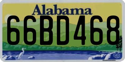 AL license plate 66BD468