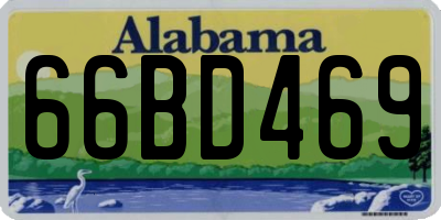 AL license plate 66BD469