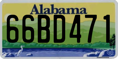 AL license plate 66BD471