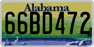 AL license plate 66BD472