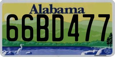 AL license plate 66BD477