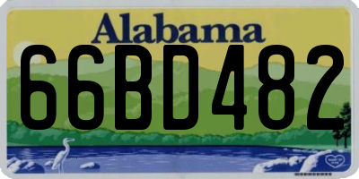 AL license plate 66BD482