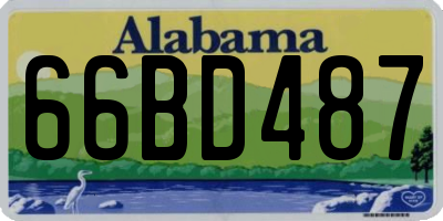 AL license plate 66BD487