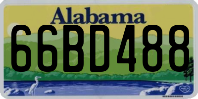 AL license plate 66BD488