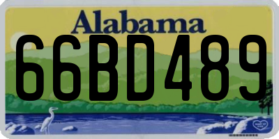 AL license plate 66BD489