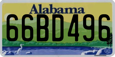 AL license plate 66BD496