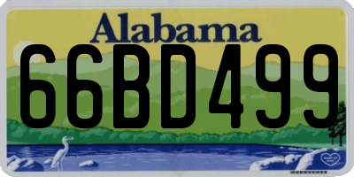 AL license plate 66BD499