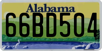 AL license plate 66BD504