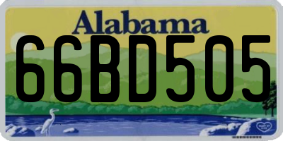 AL license plate 66BD505