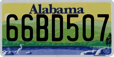 AL license plate 66BD507