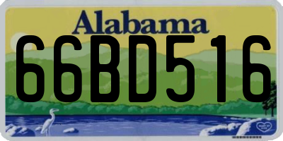 AL license plate 66BD516