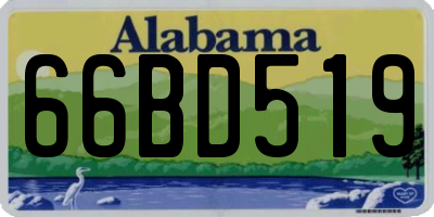 AL license plate 66BD519