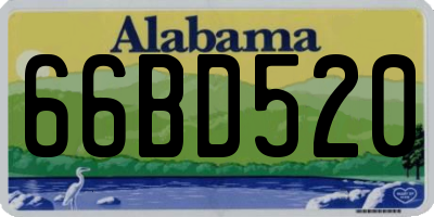 AL license plate 66BD520