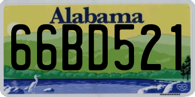 AL license plate 66BD521