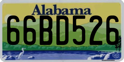 AL license plate 66BD526