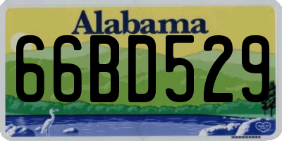 AL license plate 66BD529