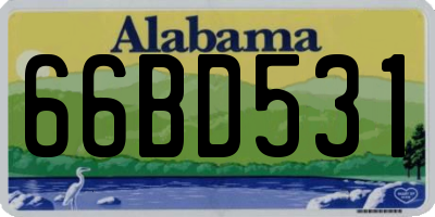 AL license plate 66BD531