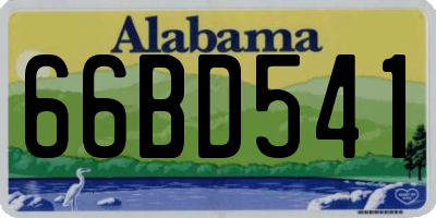 AL license plate 66BD541