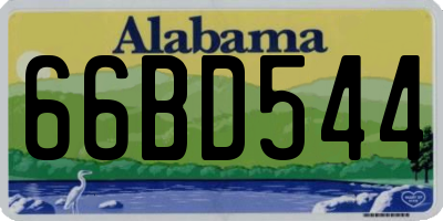 AL license plate 66BD544