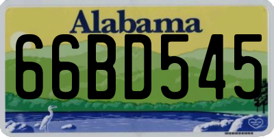 AL license plate 66BD545