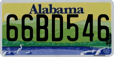 AL license plate 66BD546
