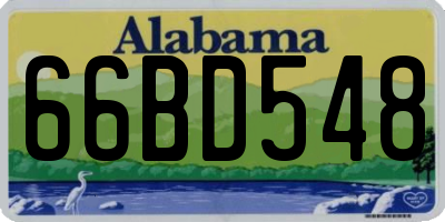 AL license plate 66BD548