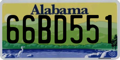 AL license plate 66BD551