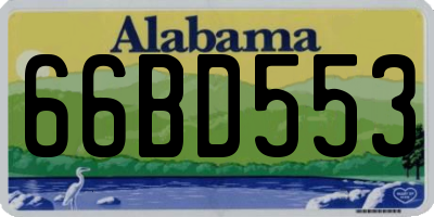 AL license plate 66BD553