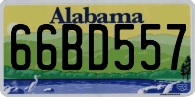 AL license plate 66BD557