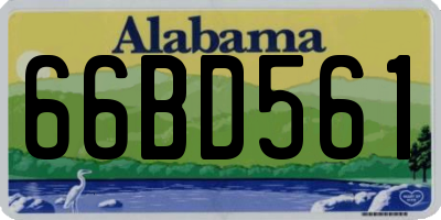 AL license plate 66BD561