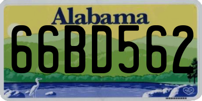 AL license plate 66BD562