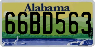 AL license plate 66BD563